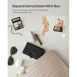 Songmics Schmuckkästchen schwarz, beige 26,0 x 18,0 x 17,0 cm, 1 St.