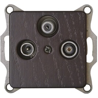 Kopp 917137088 MILANO - Antennensteckdose TV/RF/SAT, digitaltauglich, Farbe: wenge