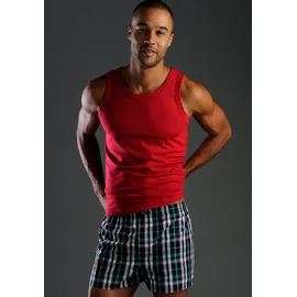 H.I.S. Tanktop "Unterziehshirt, Unterhemd für Herren", Herren, Gr. 4/S, bunt (weiß, rot, marine), Single Jersey, Obermaterial: 100% Baumwolle, unifarben, Basic, körpernah normal, Rundhals, Tops Tanktop, unifarben, Rundhalsausschnitt, aus Baumwolle