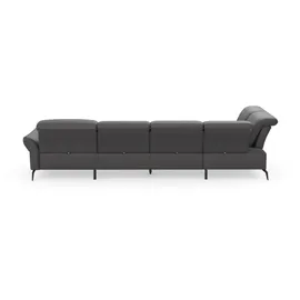 sit&more Wohnlandschaft SIT & MORE "Coco U-Form", grau, B:382cm H:88cm T:242cm, 100% Polyester, Sofas, Wohnlandschaft, Sitztiefen-, Arm- und Kopfteilverstellung, Cord-Bezug, Fußhöhe 15 cm