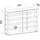 VCM Wandvitrine Vitrosa L 83 x 18 x 60 cm Grau