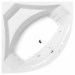 ROSANA HYDRO Whirlpool Badewanne, 150x150x49cm, weiss