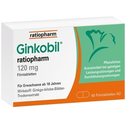 Ginkobil ratiopharm 120mg mit Ginkgo biloba