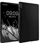 kwmobile Schutzhülle kompatibel mit Samsung Galaxy Tab S8+ Plus/Galaxy Tab S7+ Plus - Hülle Silikon - Tablet Cover Case Hochglanz Schwarz