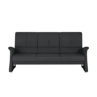 himolla Vorziehsofa aus Echtleder 6001 ¦ schwarz ¦ Maße (cm): B: 210 H: 102 T: 86