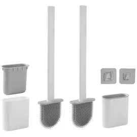 casativo WC-Bürste 2er Set Weiß/Grau