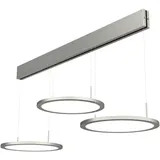 Naber Plate 3 LED Pendelleuchte edelstahlfarbig