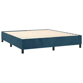 vidaXL Boxspringbett 160 x 200 cm Dunkelblau