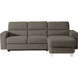 Ecksofa ALINA, braun (braun tta 14), B:264cm H:90cm T:167cm, Struktur TTA (100% Polyester), Sofas