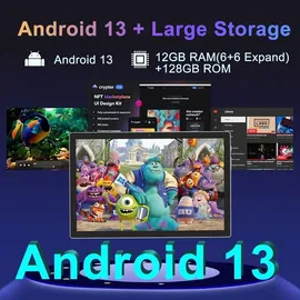 ziovo Tablet 10" 5G (2023) 12 GB RAM 128 GB Grau