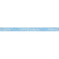 Banner blau & silber Zahl 13