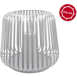 candela lights Laterne Metall 35x40 cm inkl. LED Kerze weiß