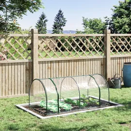 Outsunny Gewächshaus Metall Grün Folie 100 mm 2 m2