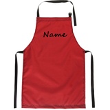 Ferocity Personalisierter Kinderschürze Kind Malschürze Kunstkittel Kochschürze Apron Werkschürze mit einem motiv rot Name [074] - 60 - 44 cm