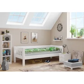 Erst-Holz Couchbett Modell 53 90 x 200 cm Kiefer massiv weiß