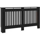 vidaXL Heizkörperverkleidung Schwarz 152x19x81,5 cm