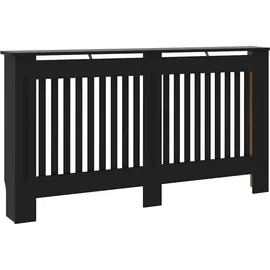 vidaXL Heizkörperverkleidung Schwarz 152x19x81,5 cm