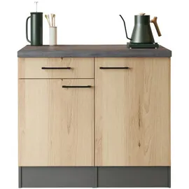 Respekta Buffetschrank Oliver 100 x 90 x 60 cm Grau/Grün