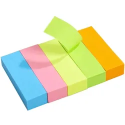 inFo Papier Pagemarker (50 x 15 mm) im Set mit 5 Farben blau, 5x1.5 cm