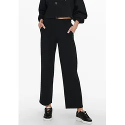 Jogger Pants ONLY "ONLPOPTRASH-SUKI LIFE MW PANT PNT", Damen, Gr. L (40), Länge 32, schwarz, Sweatware, Obermaterial: 63% Viskose, 32% Nylon, 5% Elasthan, unifarben, casual, Hosen
