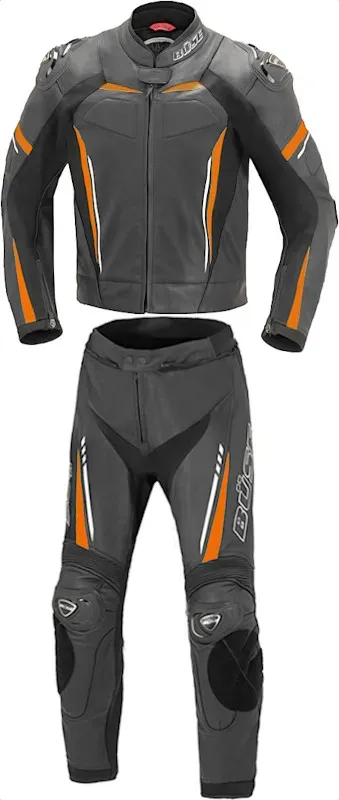 Büse Imola 2Tlg Damen Lederkombi Schwarz/Orange D38