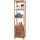 Mendler Badregal HWC-B18, Badezimmer Badschrank Standregal mit Tür, Bambus ~ 140x36x34cm