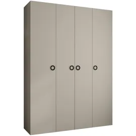 abiks möbel Drehtürenschrank COMO 180 x 245,5 x 40 cm Schwarz