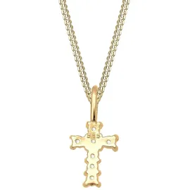 Elli Kette mit Anhänger Kreuz Topas 585 Gelbgold