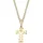 Elli Kette mit Anhänger Kreuz Topas 585 Gelbgold
