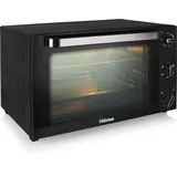 Tristar Umluft-Ofen, 2000 W, 60 L Volumen, Timerfunktion, Doppelglastür, Regelbarer Thermostat bis 230 °C, eine obere und untere Heizzone, mit Grillrost und Backblech, OV-3640