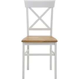 Andas Esszimmerstuhl ANDAS "Tatra TOPSELLER", weiß (weiß, eiche), B:42cm H:93cm T:50cm, Massivholz, Stühle, Esszimmerstuhl, Holzstuhl im 2er, 4er oder 6er-Set, Küchenstuhl Landhaus