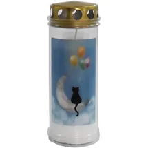 Jeka Grablicht Motiv Katze 65 mm 170 mm weiß
