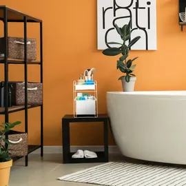 Relaxdays Schubladenregal, mit 2 Körben weiß