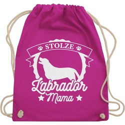 Shirtracer Turnbeutel Stolze Labrador Mama, Geschenk für Hundebesitzer rosa