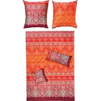 BASSETTI Bettwäsche Gran Paradiso rot/orange 155x220+40x80 cm