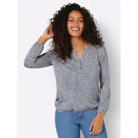 Inspirationen WITT WEIDEN Druck-Shirt in rauchblau-ecru-bedruckt | Gr.: 52