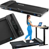 gymtek Gymtek® Laufband für Zuhause, Walking Pad, Treadmill - bis 110 kg, 8 km/h - LCD-Display - Klappbar - Ultraflach - Bluetooth - Fitness, Home Gym - Schwarz