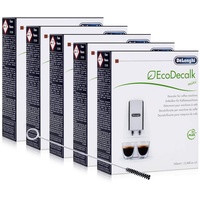 5x Entkalker Delonghi EcoDecalk Mini Power Plus mit Reinigungsbürste für Kaffeevollautomaten