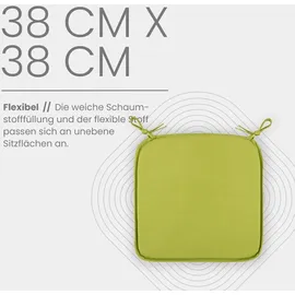 BestLivings Sitzauflage 38 x 38 x 2 cm grün 2-tlg.