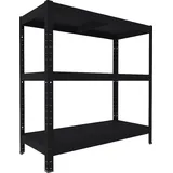 Speisekammerregal Biedrax 40 x 80 x 90 cm, Schwarz, 3 Stahlböden, Fachlast 100 kg pro Fachboden