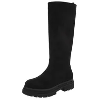Ital-Design Plateaustiefel Damen Schwarz 37