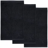 Möve Superwuschel Gästehandtuch 3 x 30 x 50 cm black