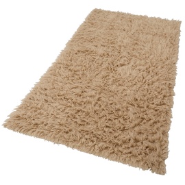 Böing Carpet Wollteppich Flokati 1500 g, Böing Carpet, rechteckig, Höhe: 60 mm, Handweb Teppich, Uni-Farben, reine Wolle, handgewebt beige 60 cm x 120 cm x 60 mm
