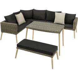 TECTAKE Rattan Lounge mit Aluminiumgestell Pula  
1