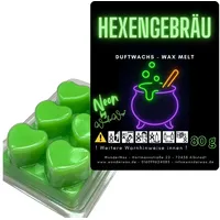 WonderWax Duftwachs WonderWax® Neon Duftwachs 6 Herzen (Hexengebräu), Duftrichtung: Hexengebräu