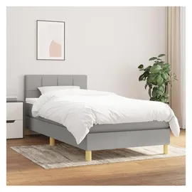 vidaXL Boxspringbett 100 x 200 cm Hellgrau