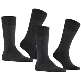 Falke Happy DP SO Herren Socken im 2er-Pack, Anthrazit Melange, 39-42
