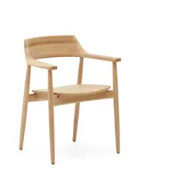 Kave Home Stuhl Fondes Holz Beige Natur