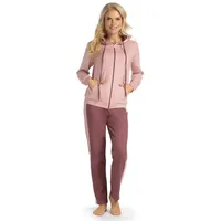 Consult-Tex Hausanzug Damen Hausanzug Homewear Suit (Spar-Set, 1 Stück) Freizeitanzug / Hausanzug mit Streifenmuster rosa 36/38