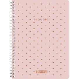Baier & Schneider Schülerkalender Style 2026/2027 Pretty Pink A5
